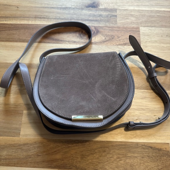 Cuyana Bags Cuyana Small Suede Crossbody Saddle Bag Poshmark